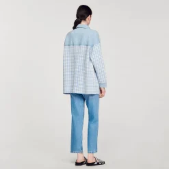 Femme SANDRO Cardicoat Pied-de-poule