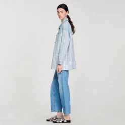 Femme SANDRO Cardicoat Pied-de-poule