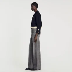 Femme SANDRO Cardigan à Col Chemise