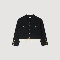 Femme SANDRO Cardigan à Col Chemise