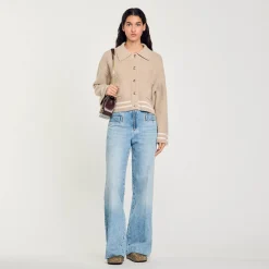 Femme SANDRO Cardigan à Point Fantaisie