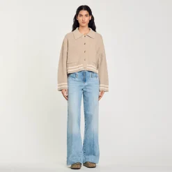 Femme SANDRO Cardigan à Point Fantaisie
