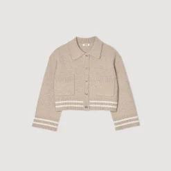 Femme SANDRO Cardigan à Point Fantaisie