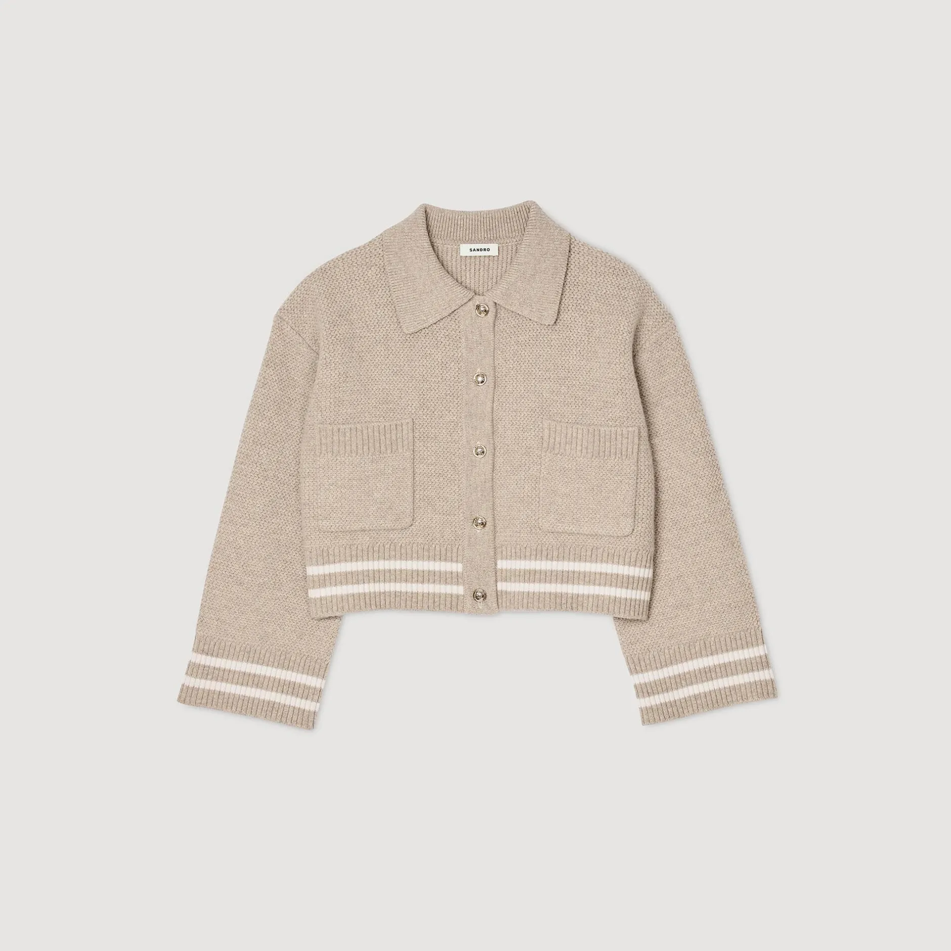 Femme SANDRO Cardigan à Point Fantaisie