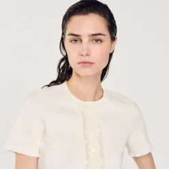 Femme SANDRO Cardigan à Volants