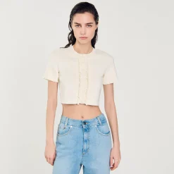 Femme SANDRO Cardigan à Volants