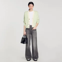 Femme SANDRO Cardigan Bicolore