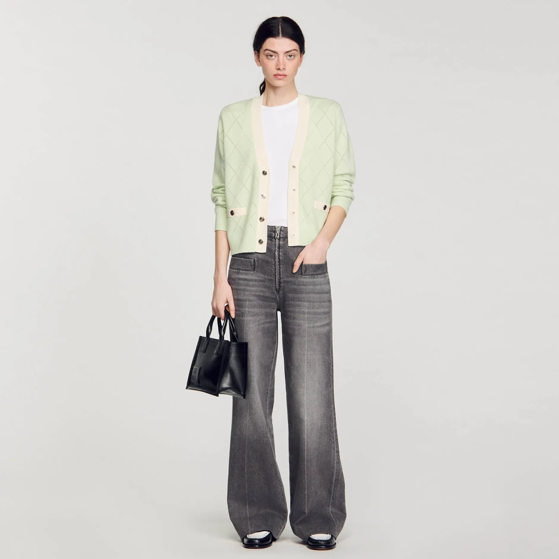 Femme SANDRO Cardigan Bicolore