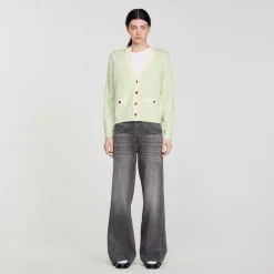 Femme SANDRO Cardigan Bicolore