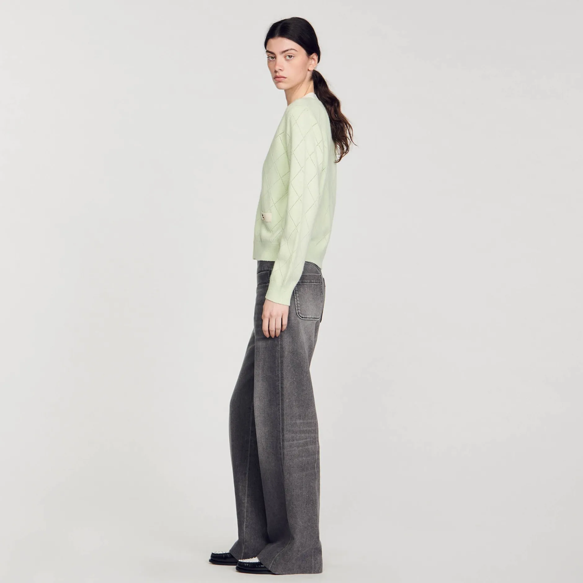 Femme SANDRO Cardigan Bicolore