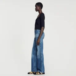 Femme SANDRO Cardigan Court Côtelé