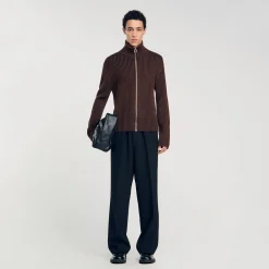 Homme SANDRO Cardigan Côtelé