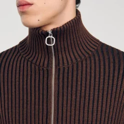 Homme SANDRO Cardigan Côtelé