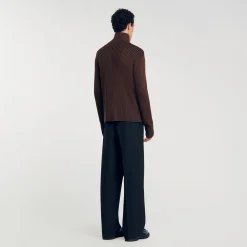 Homme SANDRO Cardigan Côtelé