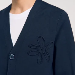 Homme SANDRO Cardigan Détail Fleur