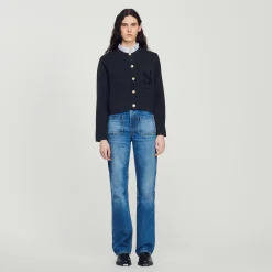Femme SANDRO Cardigan En Laine Certifiée