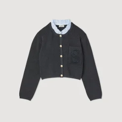 Femme SANDRO Cardigan En Laine Certifiée