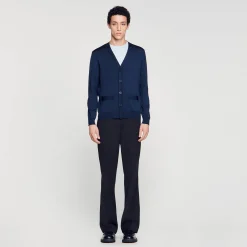 Homme SANDRO Cardigan En Maille