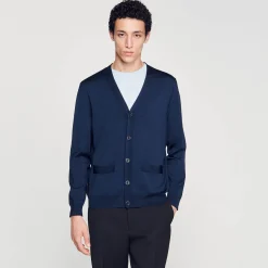 Homme SANDRO Cardigan En Maille