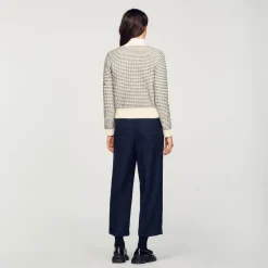 Femme SANDRO Cardigan En Maille à Rayures