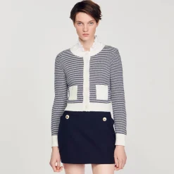 Femme SANDRO Cardigan En Maille Bouclette