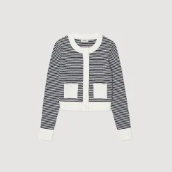 Femme SANDRO Cardigan En Maille Bouclette