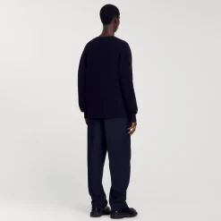 Homme SANDRO Cardigan En Maille Côtelée