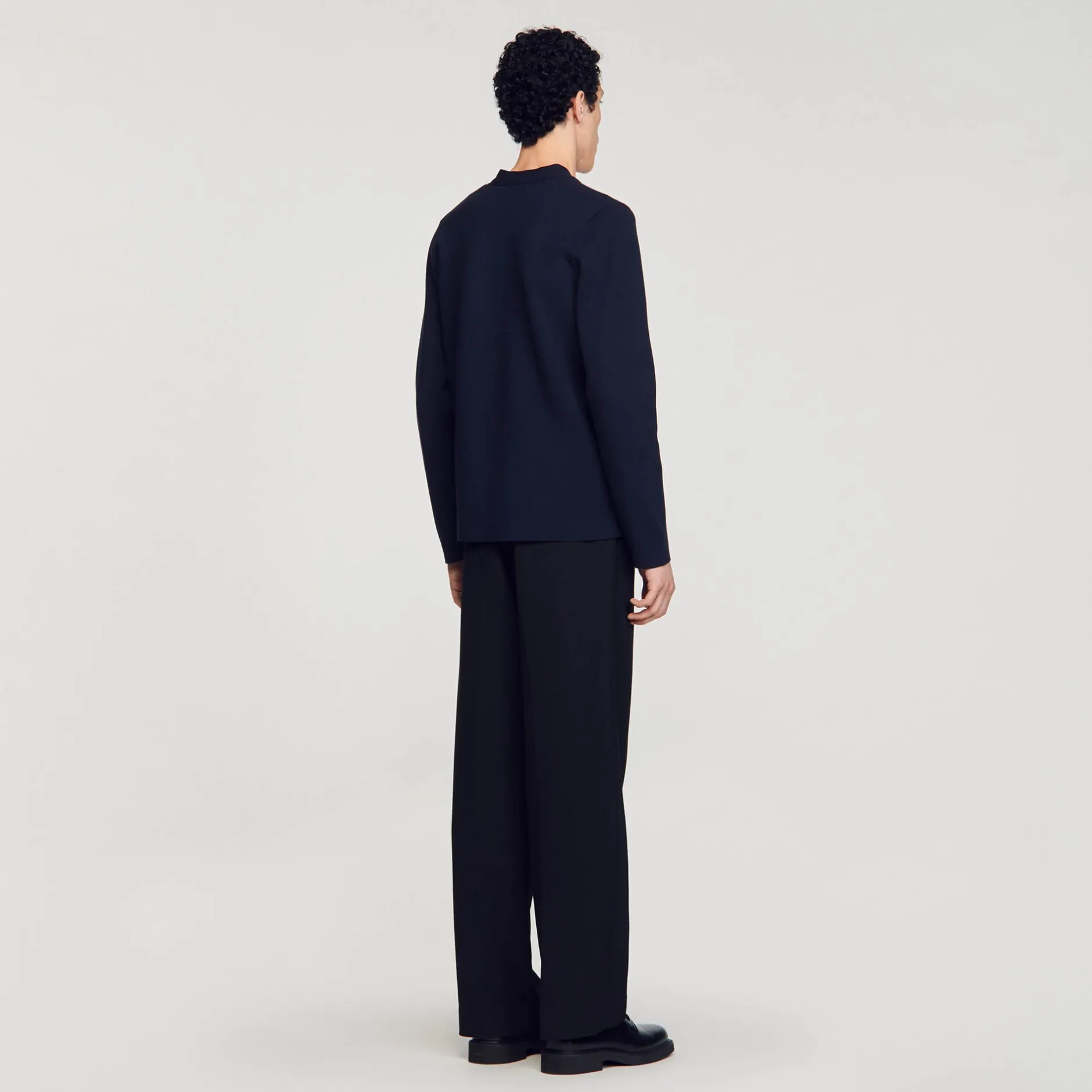 Homme SANDRO Cardigan En Maille Jacquard Fleur