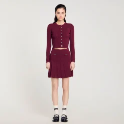Femme SANDRO Cardigan En Maille Torsadée