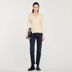 Femme SANDRO Cardigan En Viscose Certifiée