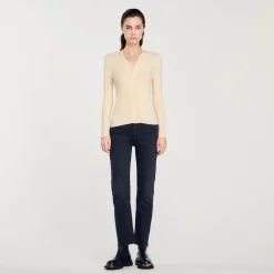 Femme SANDRO Cardigan En Viscose Certifiée