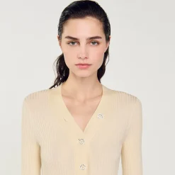 Femme SANDRO Cardigan En Viscose Certifiée
