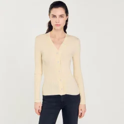 Femme SANDRO Cardigan En Viscose Certifiée