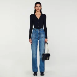 Femme SANDRO Cardigan En Viscose Certifiée