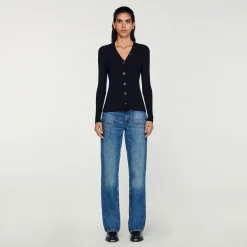Femme SANDRO Cardigan En Viscose Certifiée