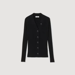 Femme SANDRO Cardigan En Viscose Certifiée