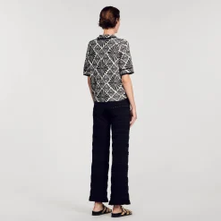 Femme SANDRO Cardigan Jacquard Fleurs