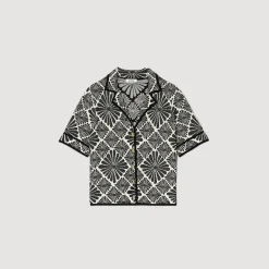Femme SANDRO Cardigan Jacquard Fleurs
