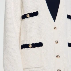Femme SANDRO Cardigan Long En Laine