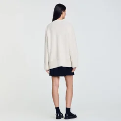 Femme SANDRO Cardigan Long En Laine