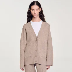 Femme SANDRO Cardigan Long Strassé