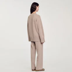 Femme SANDRO Cardigan Long Strassé