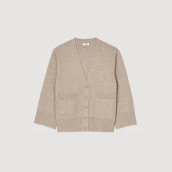 Femme SANDRO Cardigan Long Strassé