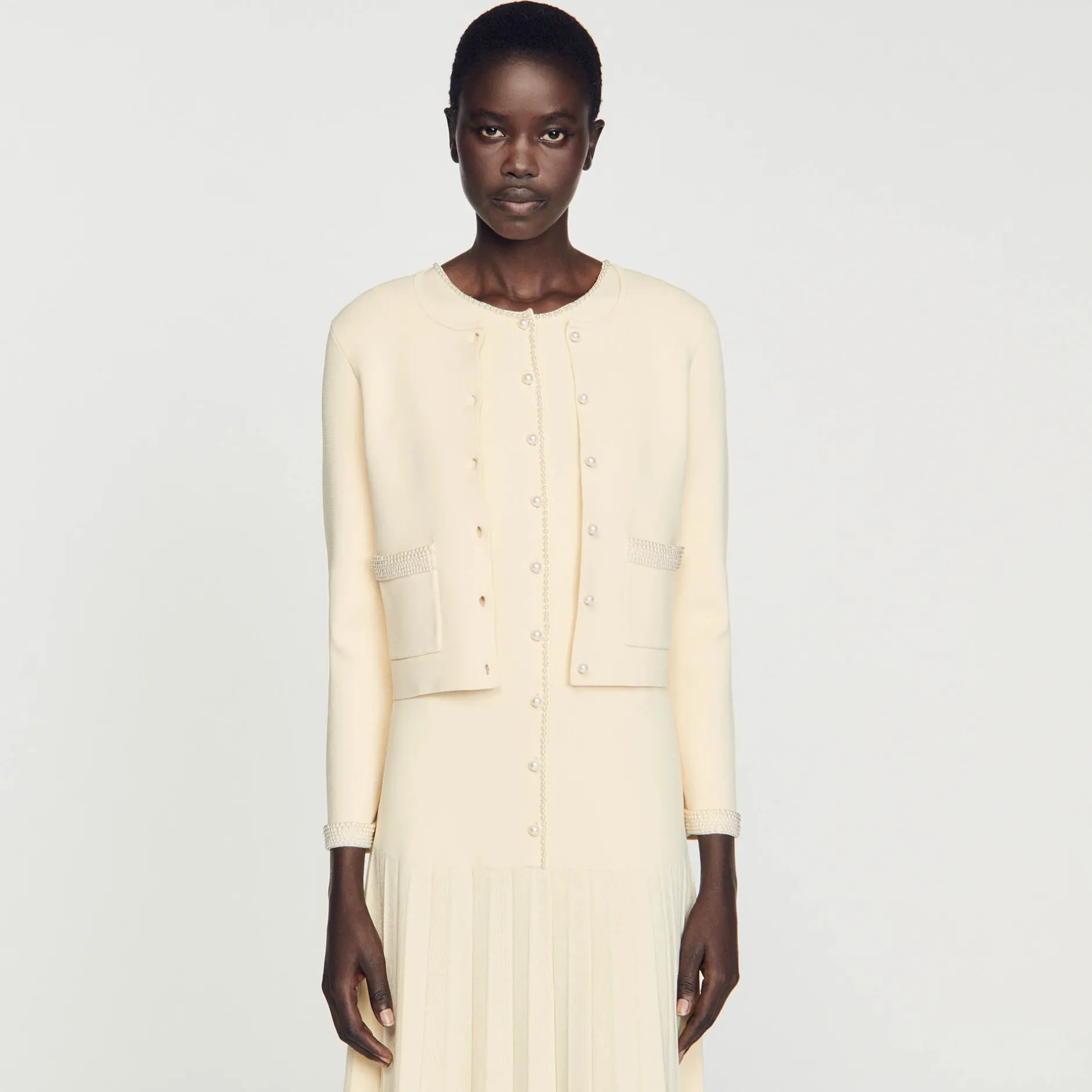 Femme SANDRO Cardigan Orné De Perles