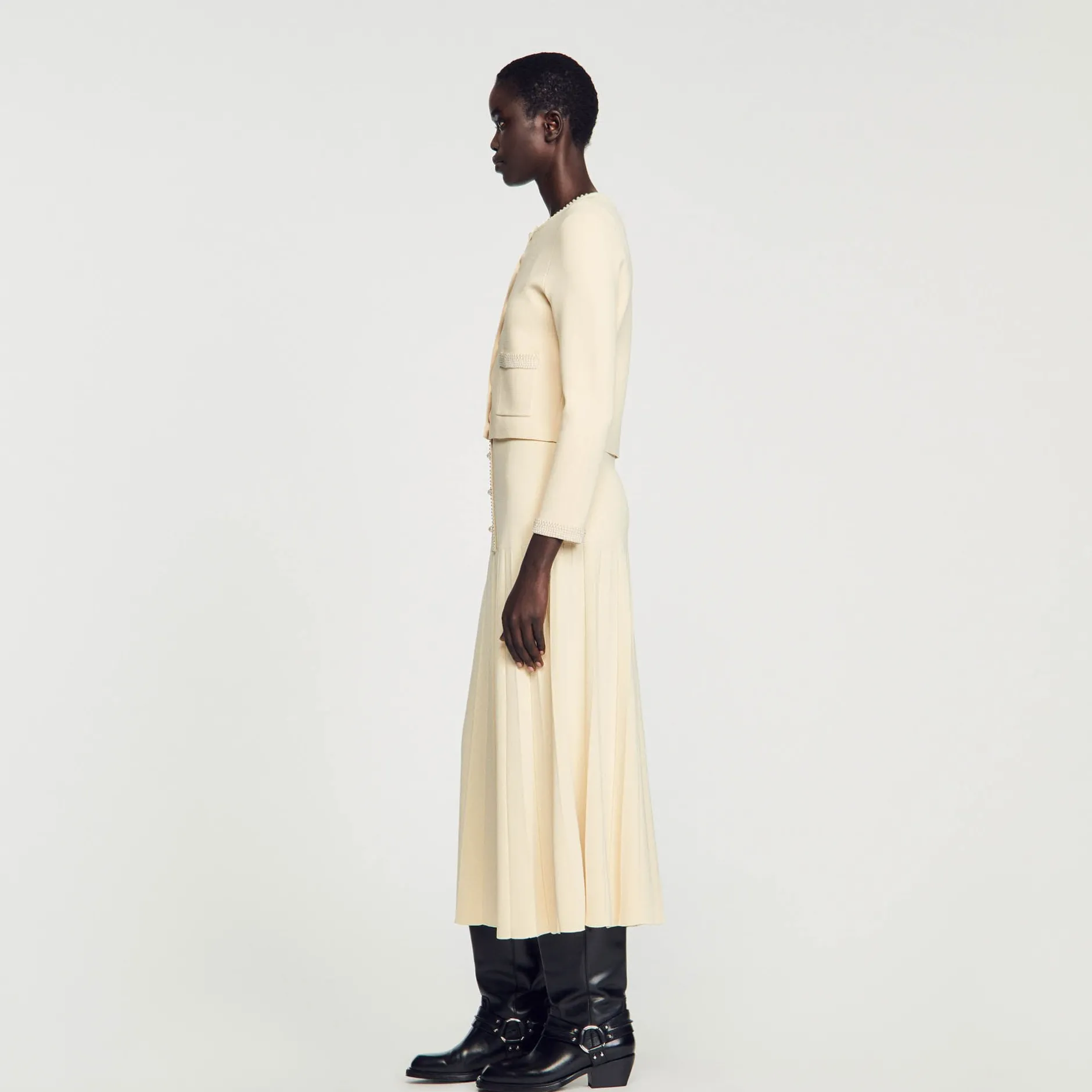 Femme SANDRO Cardigan Orné De Perles