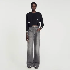 Femme SANDRO Cardigan Orné De Perles
