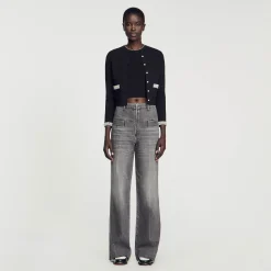 Femme SANDRO Cardigan Orné De Perles