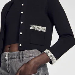Femme SANDRO Cardigan Orné De Perles