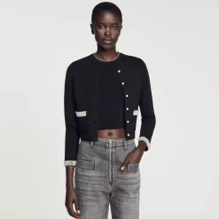 Femme SANDRO Cardigan Orné De Perles