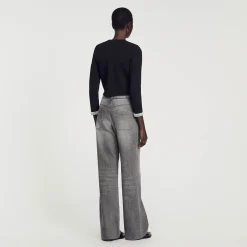 Femme SANDRO Cardigan Orné De Perles